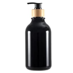 image-300/500ml Bathroom Soap Dispenser Bottle Shampoo Shower Gel Bottle Press Type Refillable Empty Glossy Bottle Waterproof Labels