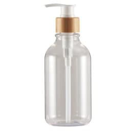 image-300/500ml Bathroom Soap Dispenser Bottle Shampoo Shower Gel Bottle Press Type Refillable Empty Glossy Bottle Waterproof Labels