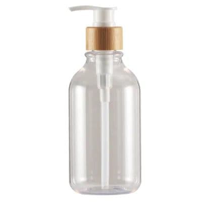 image-300/500ml Bathroom Soap Dispenser Bottle Shampoo Shower Gel Bottle Press Type Refillable Empty Glossy Bottle Waterproof Labels