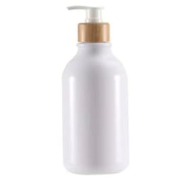 image-300/500ml Bathroom Soap Dispenser Bottle Shampoo Shower Gel Bottle Press Type Refillable Empty Glossy Bottle Waterproof Labels