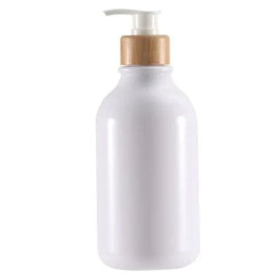 image-300/500ml Bathroom Soap Dispenser Bottle Shampoo Shower Gel Bottle Press Type Refillable Empty Glossy Bottle Waterproof Labels