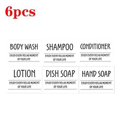 image-300/500ml Bathroom Soap Dispenser Bottle Shampoo Shower Gel Bottle Press Type Refillable Empty Glossy Bottle Waterproof Labels