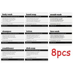 image-300/500ml Bathroom Soap Dispenser Bottle Shampoo Shower Gel Bottle Press Type Refillable Empty Glossy Bottle Waterproof Labels