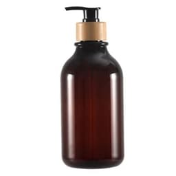 image-300/500ml Bathroom Soap Dispenser Bottle Shampoo Shower Gel Bottle Press Type Refillable Empty Glossy Bottle Waterproof Labels