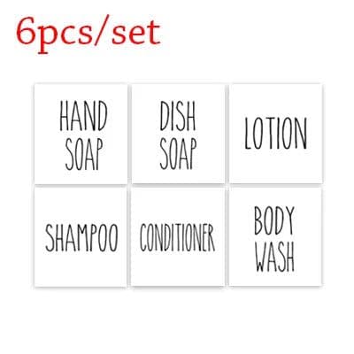 image-300/500ml Bathroom Soap Dispenser Bottle Shampoo Shower Gel Bottle Press Type Refillable Empty Glossy Bottle Waterproof Labels