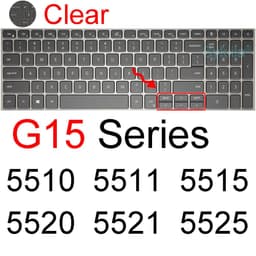 image-Keyboard Cover for Dell G15 G16 Gaming G3 G5 G7 Pro SE 15 16 17 Silicone Protector Skin Case 7620 5510 5511 5515 5520 5521 5525