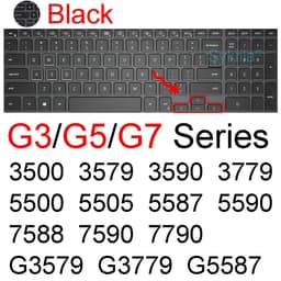 image-Keyboard Cover for Dell G15 G16 Gaming G3 G5 G7 Pro SE 15 16 17 Silicone Protector Skin Case 7620 5510 5511 5515 5520 5521 5525