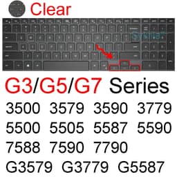 image-Keyboard Cover for Dell G15 G16 Gaming G3 G5 G7 Pro SE 15 16 17 Silicone Protector Skin Case 7620 5510 5511 5515 5520 5521 5525