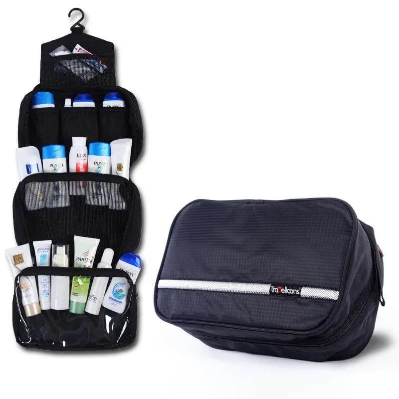 image-Men Large Waterproof Makeup Bag Male Female Travel Beauty Cosmetic Organizer Case Big Necessaries Make Up Women Toiletry Pouch