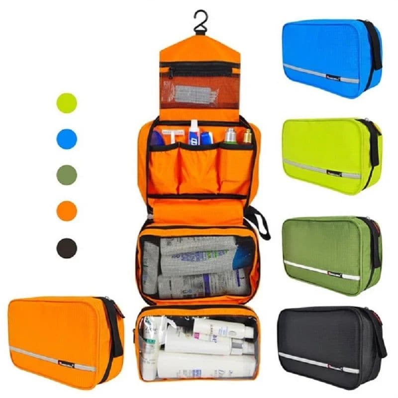 image-Men Large Waterproof Makeup Bag Male Female Travel Beauty Cosmetic Organizer Case Big Necessaries Make Up Women Toiletry Pouch