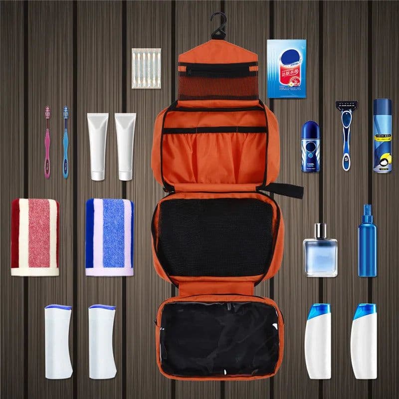 image-Men Large Waterproof Makeup Bag Male Female Travel Beauty Cosmetic Organizer Case Big Necessaries Make Up Women Toiletry Pouch