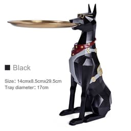 image-Design Tray dog Statue Butler Tray for Key Box Home Ornaments Animal Figurines Office Decoration Resin dog Sculpture decor Rooms