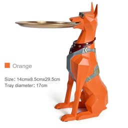 image-Design Tray dog Statue Butler Tray for Key Box Home Ornaments Animal Figurines Office Decoration Resin dog Sculpture decor Rooms