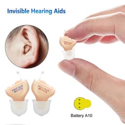 image-Hearing Aid Digital Hearing Aids Invisible For The Elder Seniors With A10 Battery In The Ear Sound Amplifier Audífonos First Aid
