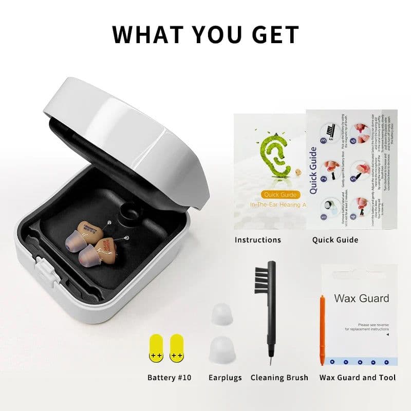 image-Hearing Aid Digital Hearing Aids Invisible For The Elder Seniors With A10 Battery In The Ear Sound Amplifier Audífonos First Aid