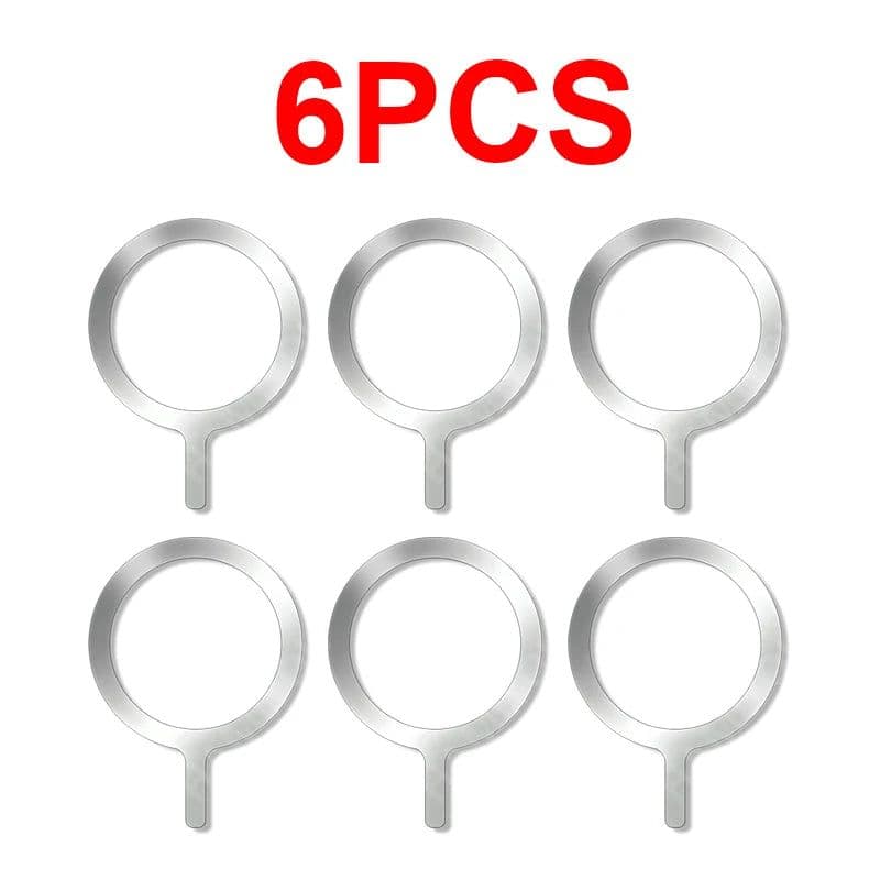 image-10-1PCS Stainless Steel Magnetic Metal Plate Ring For Magsafe Wireless Charger Iron Sheet Sticker Magnet Car Phone Holder