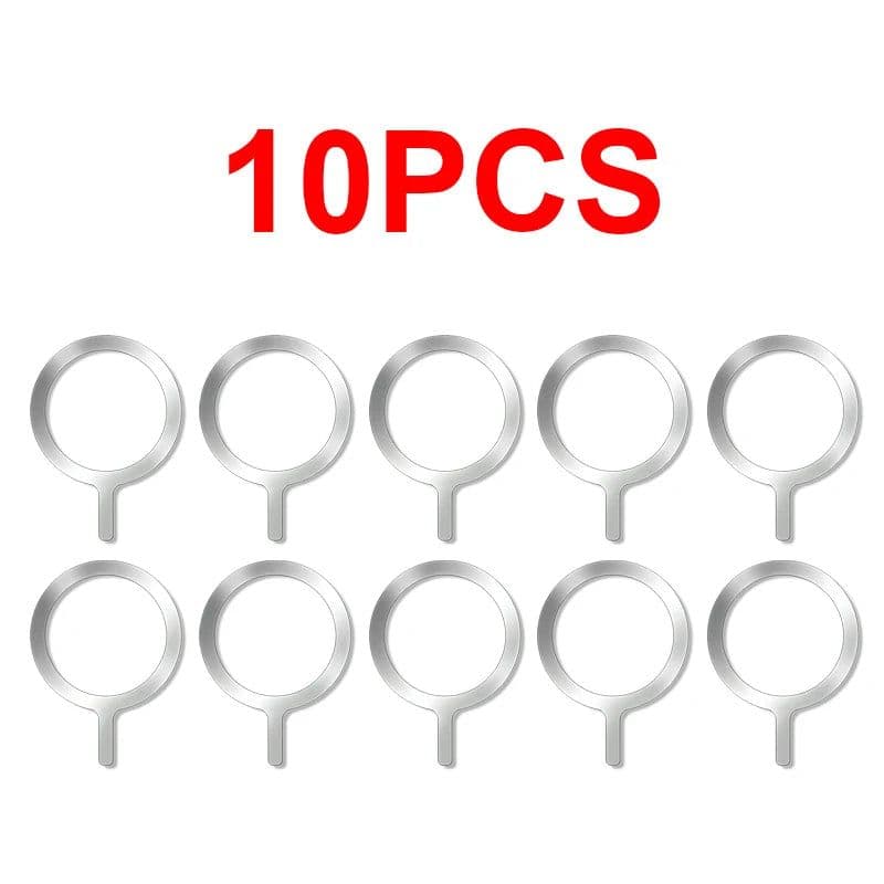 image-10-1PCS Stainless Steel Magnetic Metal Plate Ring For Magsafe Wireless Charger Iron Sheet Sticker Magnet Car Phone Holder