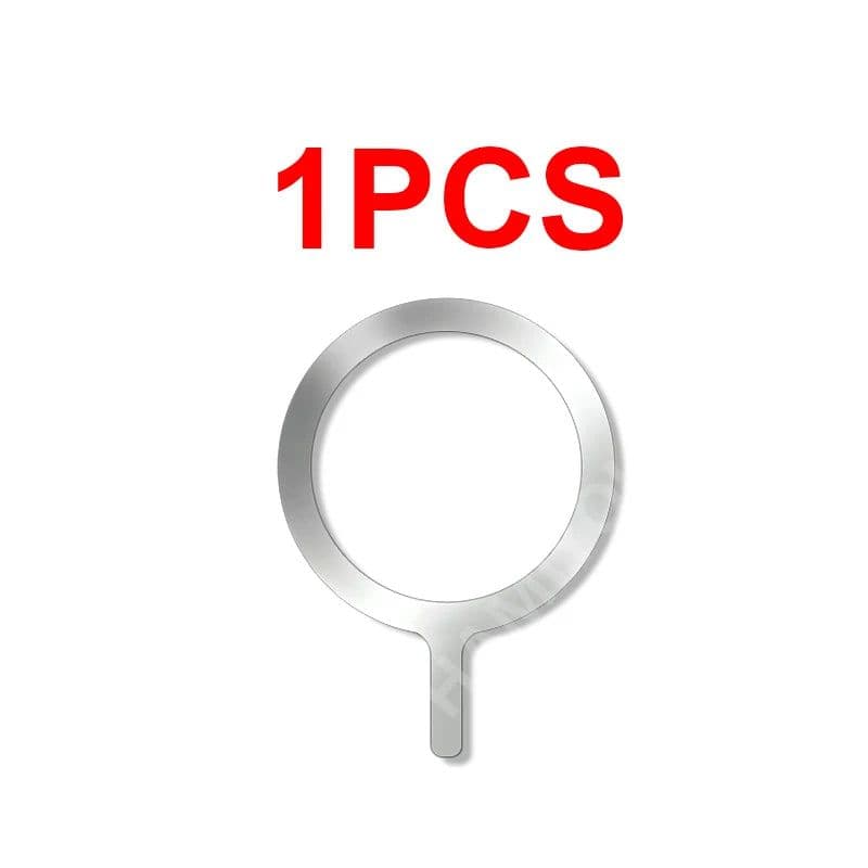 image-10-1PCS Stainless Steel Magnetic Metal Plate Ring For Magsafe Wireless Charger Iron Sheet Sticker Magnet Car Phone Holder