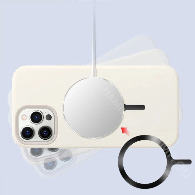 image-10-1PCS Stainless Steel Magnetic Metal Plate Ring For Magsafe Wireless Charger Iron Sheet Sticker Magnet Car Phone Holder