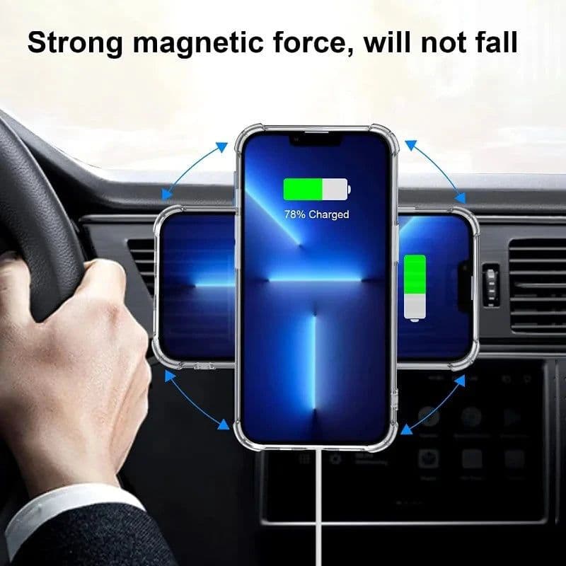 image-10-1PCS Stainless Steel Magnetic Metal Plate Ring For Magsafe Wireless Charger Iron Sheet Sticker Magnet Car Phone Holder