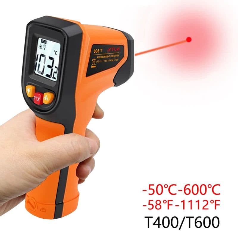 image-NJTY Digital Infrared Thermometer -50~600℃ Laser termometro Pyrometer Gun Non-Contact Laser Temperature Meter gauge Tools