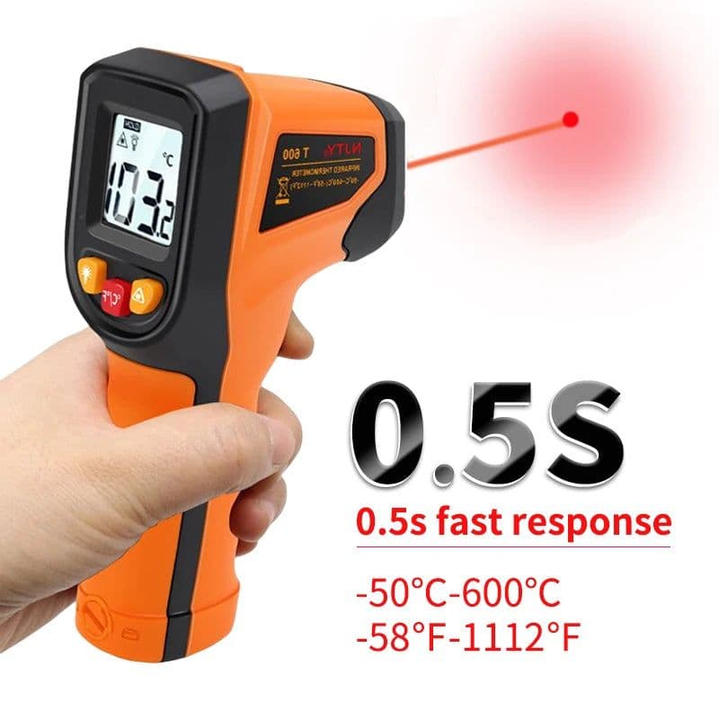image-NJTY Digital Infrared Thermometer -50~600℃ Laser termometro Pyrometer Gun Non-Contact Laser Temperature Meter gauge Tools