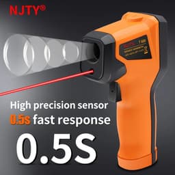 image-NJTY Digital Infrared Thermometer -50~600℃ Laser termometro Pyrometer Gun Non-Contact Laser Temperature Meter gauge Tools