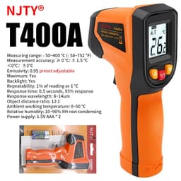 image-NJTY Digital Infrared Thermometer -50~600℃ Laser termometro Pyrometer Gun Non-Contact Laser Temperature Meter gauge Tools