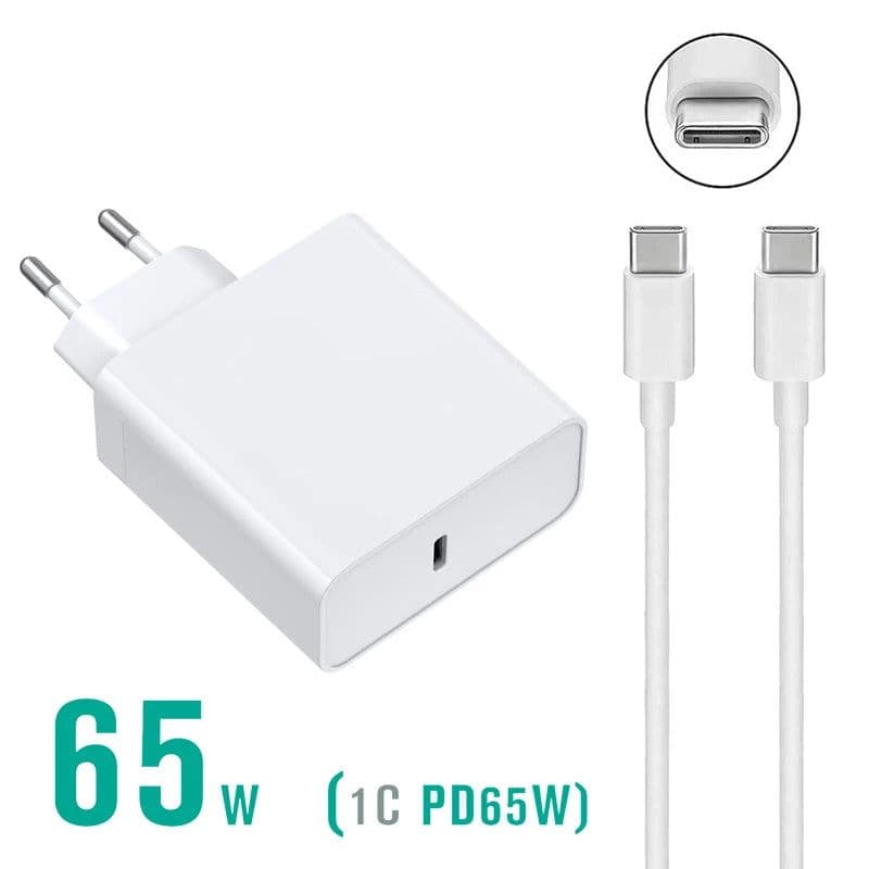image-45W 65W 20V 3.25A USB Type C PD Charger USB C Power Laptop Adapter for Macbook Pro 12 13 Huawei Matebook HP DELL XPS Notebooks