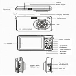 image-18 Mega Pixels LCD Rechargeable HD Digital Camera CCD Video Camera Outdoor Anti-Shake Support Sd Card Camcorder Photography