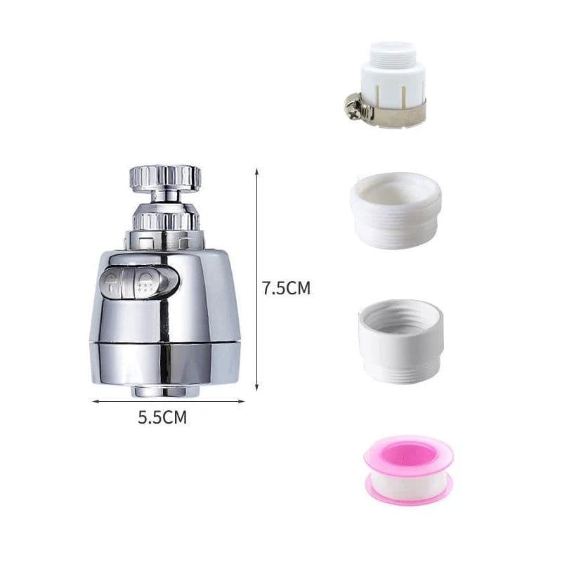 image-360 Degree Adjustment Kitchen Faucet ExtensionTube Water Saving Nozzle Filter Faucet Home Bathroom Gadgets Kitchen Accessories