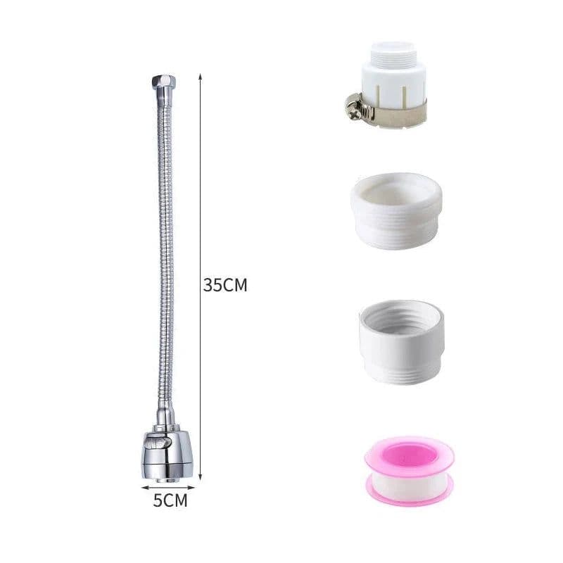 image-360 Degree Adjustment Kitchen Faucet ExtensionTube Water Saving Nozzle Filter Faucet Home Bathroom Gadgets Kitchen Accessories
