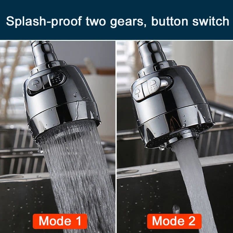 image-360 Degree Adjustment Kitchen Faucet ExtensionTube Water Saving Nozzle Filter Faucet Home Bathroom Gadgets Kitchen Accessories