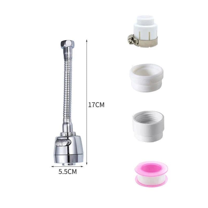 image-360 Degree Adjustment Kitchen Faucet ExtensionTube Water Saving Nozzle Filter Faucet Home Bathroom Gadgets Kitchen Accessories