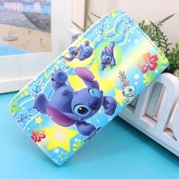 image-New Disney Women Wallet Stitch Cartoons Long PU Coin Purse Bag for Phone Card Holder Cute Printing Fashion Money Clip Clutch Bag