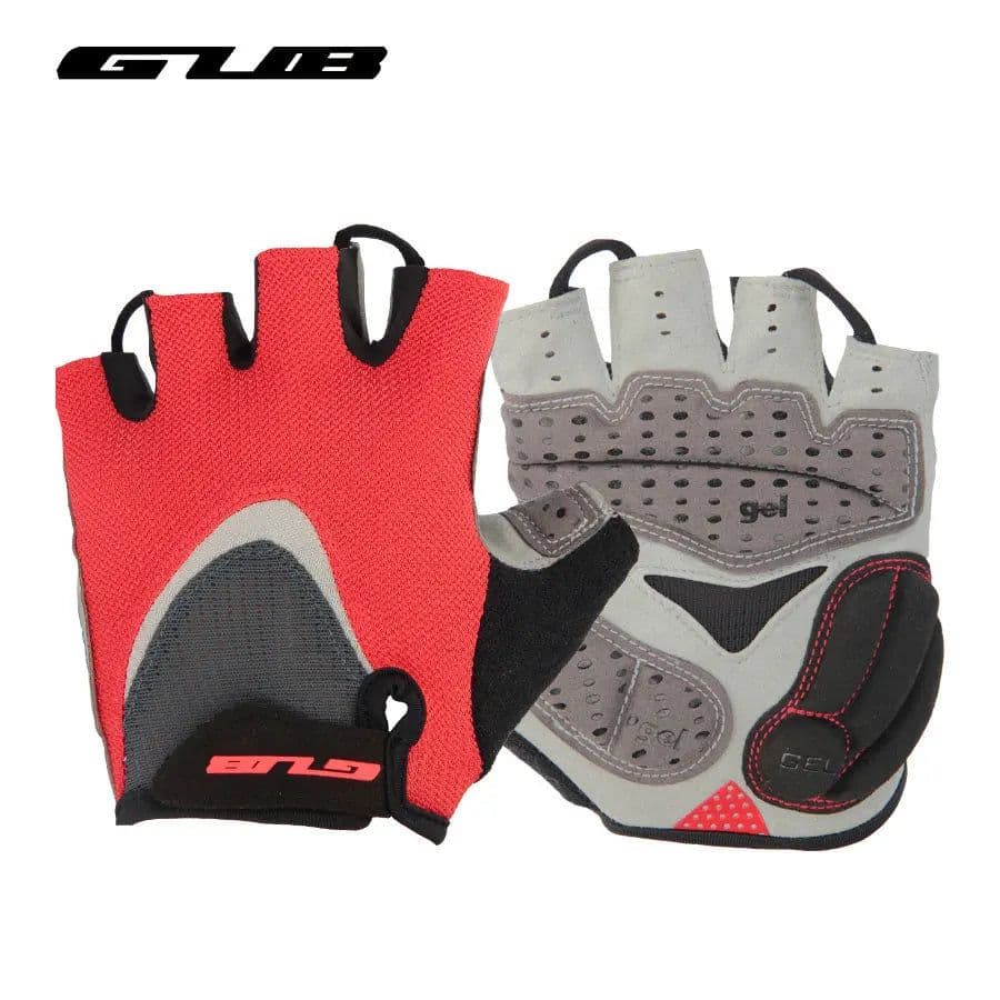 image-GUB Endurance Cycling Gloves Bicycle Bike Fingerless Gloves Silicone Half/Short Finger Extra Gel Gloves Double Gel-Vent Padding