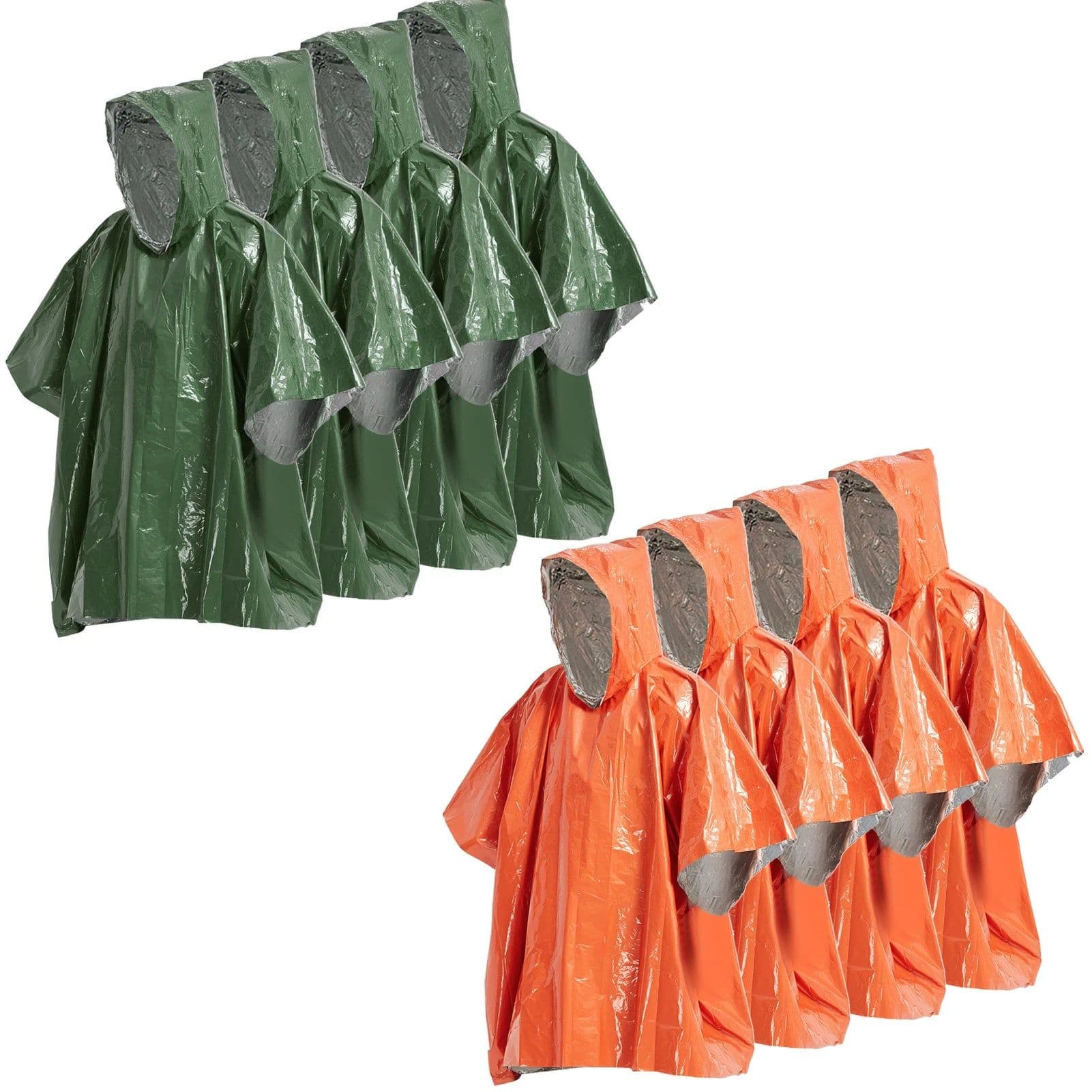 image-4/8pcs Emergency Rain Poncho Thermal Blanket Poncho Weather Proof Outdoor Survival Camping Gear Survival Gadgets