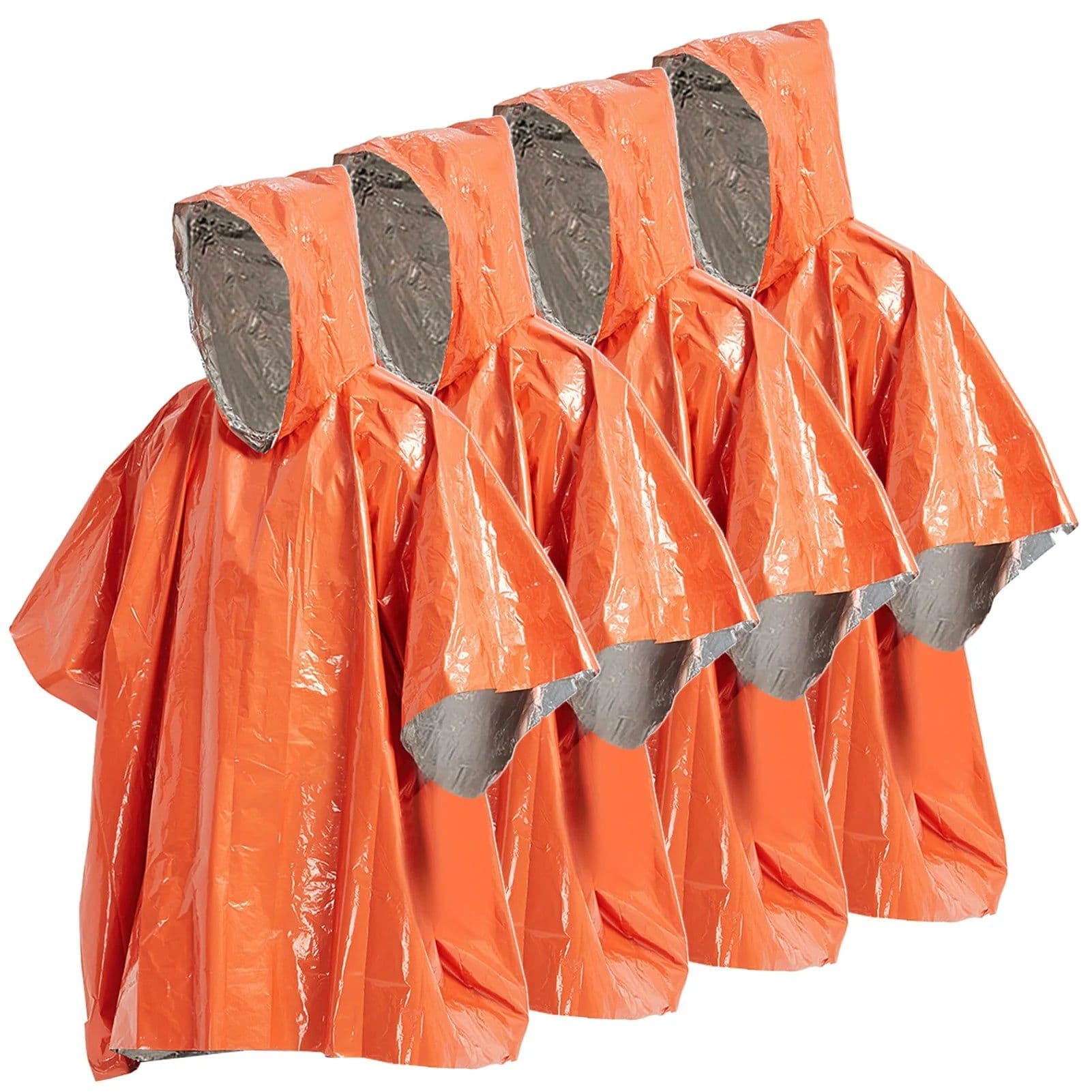 image-4/8pcs Emergency Rain Poncho Thermal Blanket Poncho Weather Proof Outdoor Survival Camping Gear Survival Gadgets