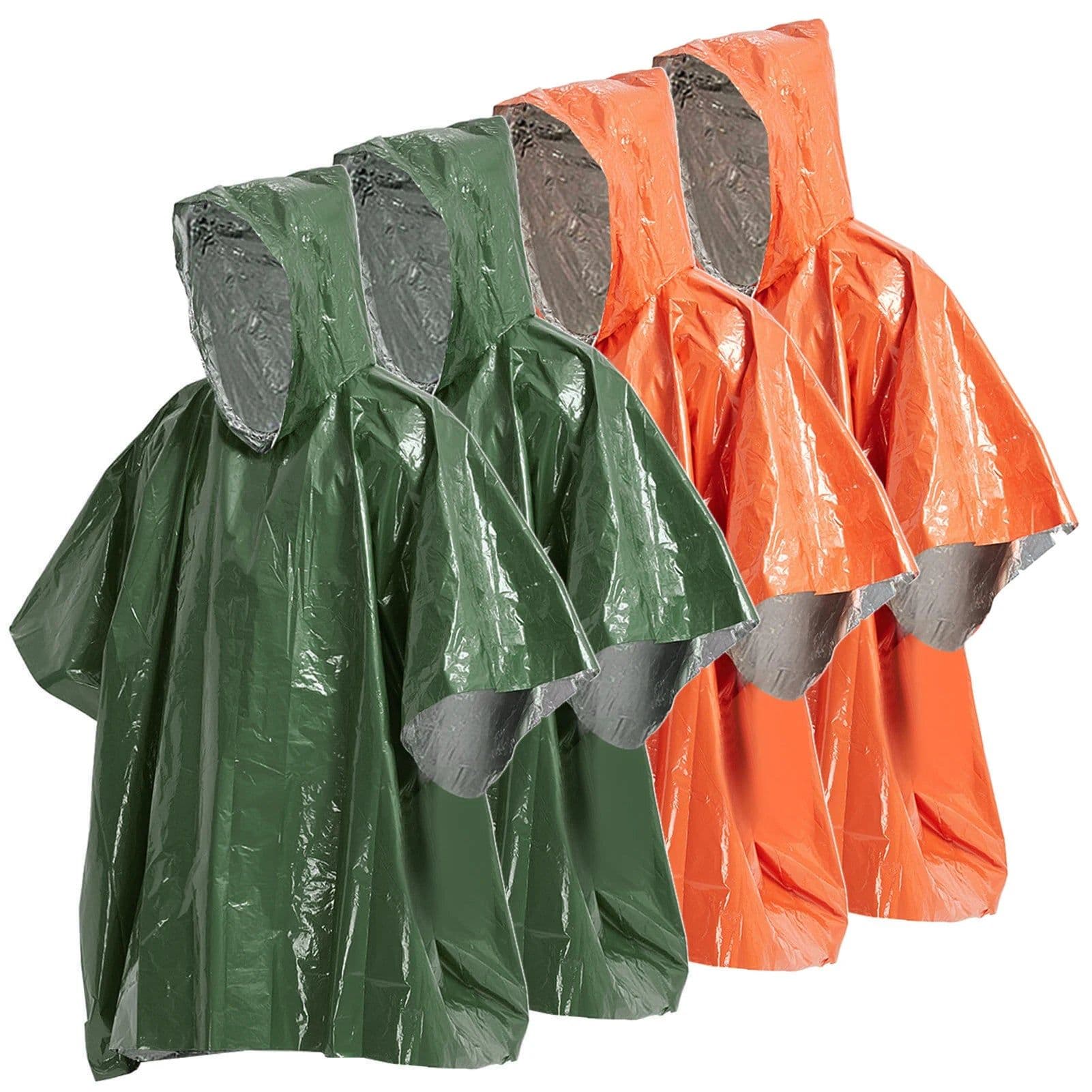 image-4/8pcs Emergency Rain Poncho Thermal Blanket Poncho Weather Proof Outdoor Survival Camping Gear Survival Gadgets