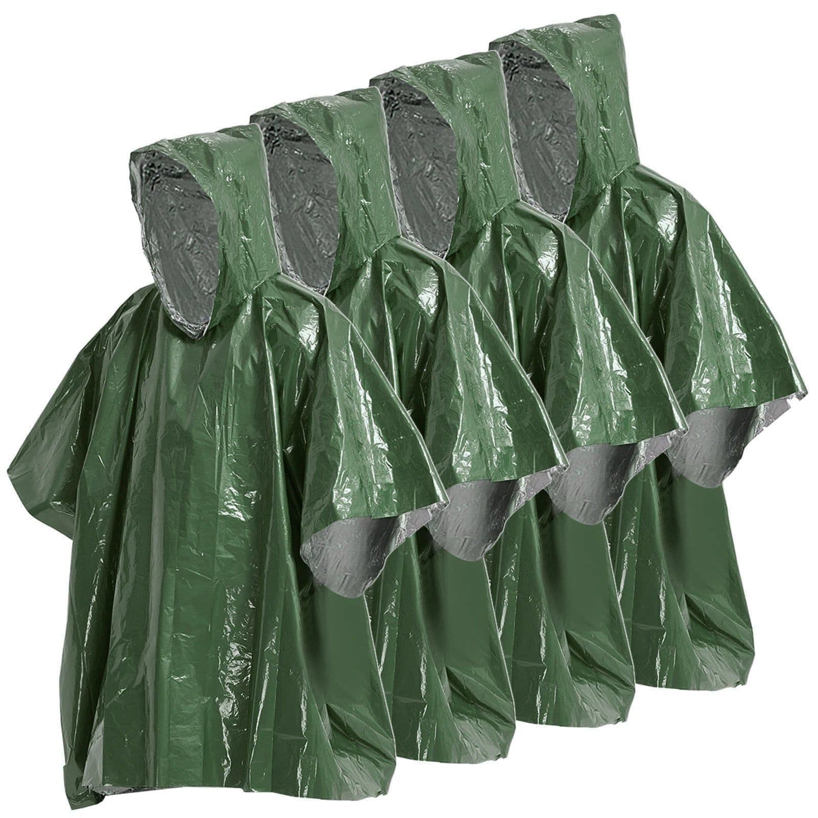 image-4/8pcs Emergency Rain Poncho Thermal Blanket Poncho Weather Proof Outdoor Survival Camping Gear Survival Gadgets