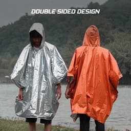 image-4/8pcs Emergency Rain Poncho Thermal Blanket Poncho Weather Proof Outdoor Survival Camping Gear Survival Gadgets