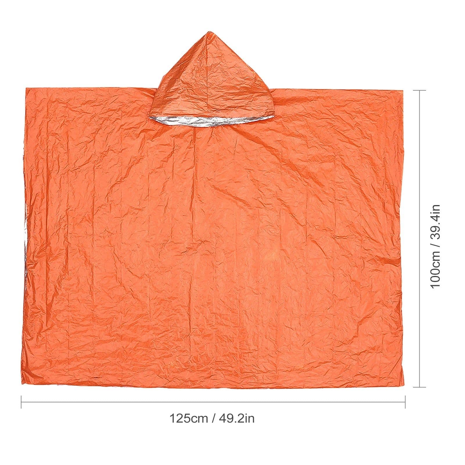 image-4/8pcs Emergency Rain Poncho Thermal Blanket Poncho Weather Proof Outdoor Survival Camping Gear Survival Gadgets