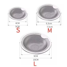 image-Stainless Steel Trap Kitchen Sink Filter Drain Hole Filter Bathtub Hair Catcher Stopper Shower Leak Net Home Strainer Drains