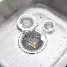image-Stainless Steel Trap Kitchen Sink Filter Drain Hole Filter Bathtub Hair Catcher Stopper Shower Leak Net Home Strainer Drains