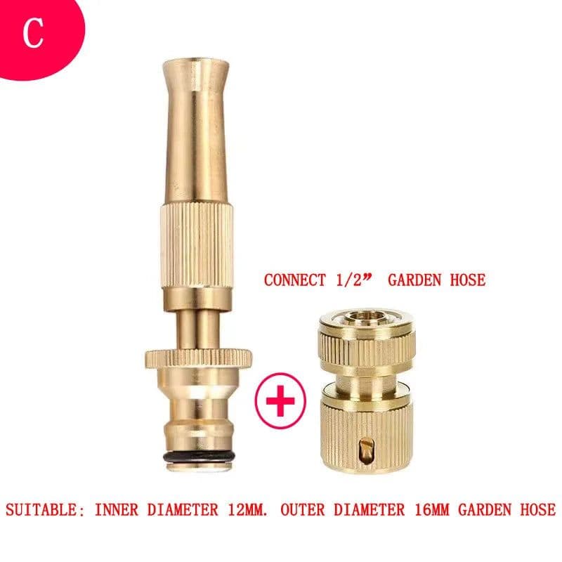 image-Brass Quick Waterstop Connector Car Wash Water Gun G1/2 G3/4 Garden Irrigation Hose Copper Connector Kit