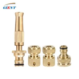 image-Brass Quick Waterstop Connector Car Wash Water Gun G1/2 G3/4 Garden Irrigation Hose Copper Connector Kit