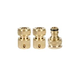 image-Brass Quick Waterstop Connector Car Wash Water Gun G1/2 G3/4 Garden Irrigation Hose Copper Connector Kit