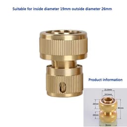 image-Brass Quick Waterstop Connector Car Wash Water Gun G1/2 G3/4 Garden Irrigation Hose Copper Connector Kit