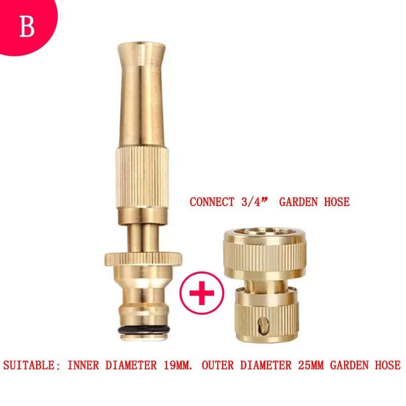 image-Brass Quick Waterstop Connector Car Wash Water Gun G1/2 G3/4 Garden Irrigation Hose Copper Connector Kit