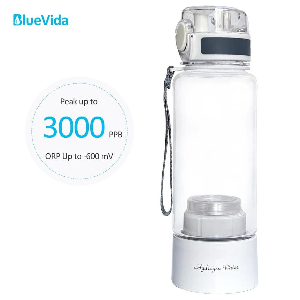 image-Bluevida new sports style SPE & PEM hydrogen water generator, H2 up to 3000ppb and large battery capacity hydrogen water bottle